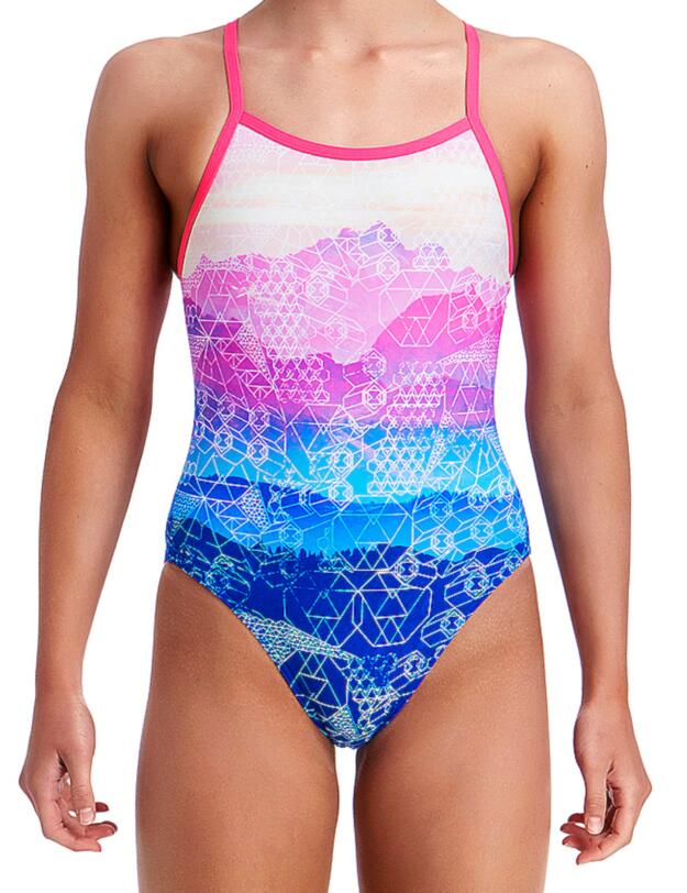 FS16G01974 Funkita Girls Mount Up Single Strap One Piece Swimsuit - FS16G01974 Mount Up