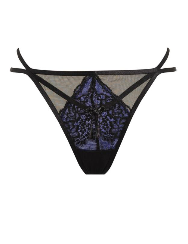 54004 Pour Moi Hush Thong - 54004 Blue/Black