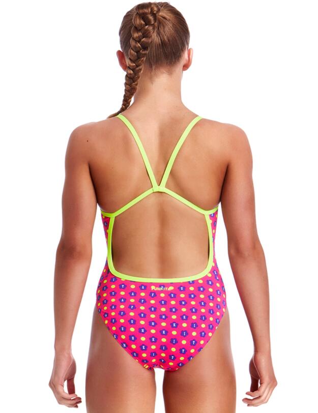 FS16G01982 Funkita Girls Daisy Dots Single Strap One Piece Swimsuit - FS16G01982 Daisy Dots