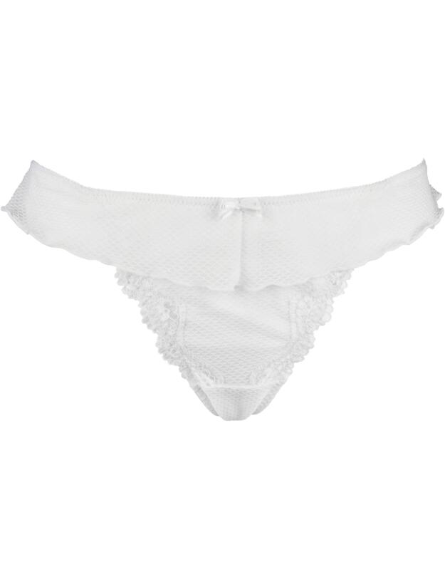 11003 Pour Moi? Ditto Skirted Thong - 11003 White