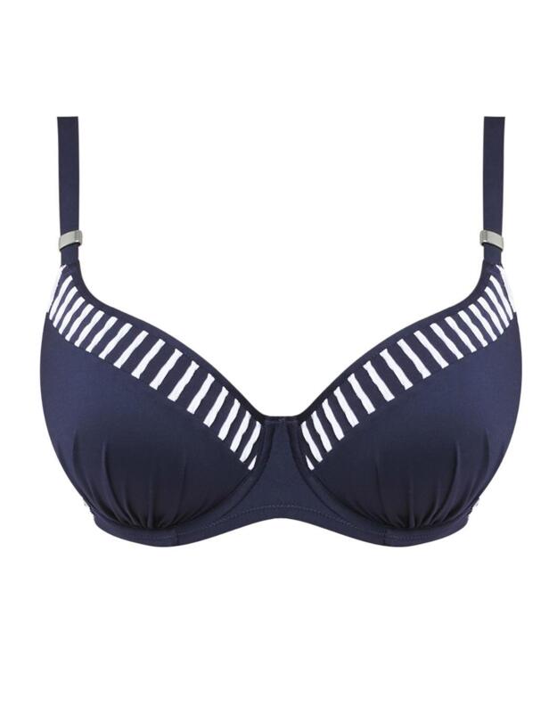 6500 Fantasie San Remo Underwired Moulded Gathered Bikini Top - 6500 Ink