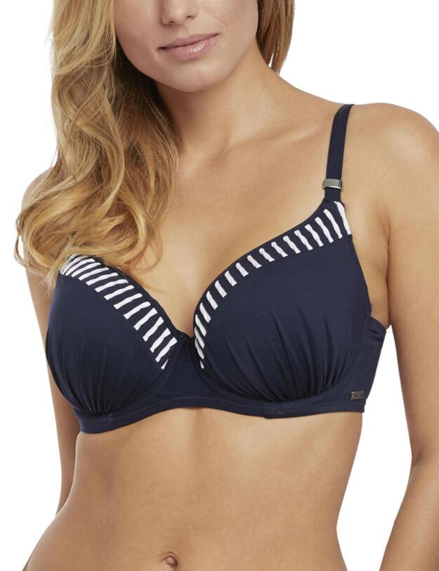 6500 Fantasie San Remo Underwired Moulded Gathered Bikini Top - 6500 Ink