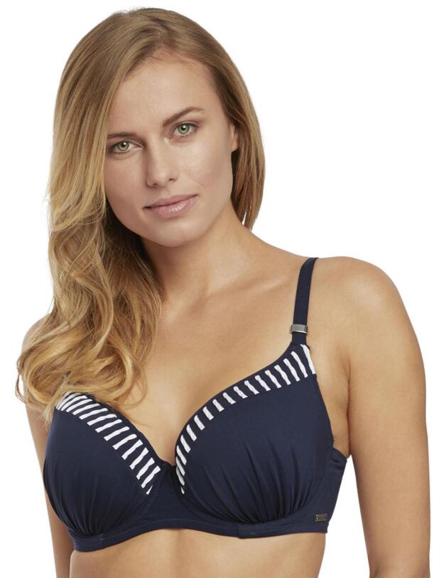6500 Fantasie San Remo Underwired Moulded Gathered Bikini Top - 6500 Ink