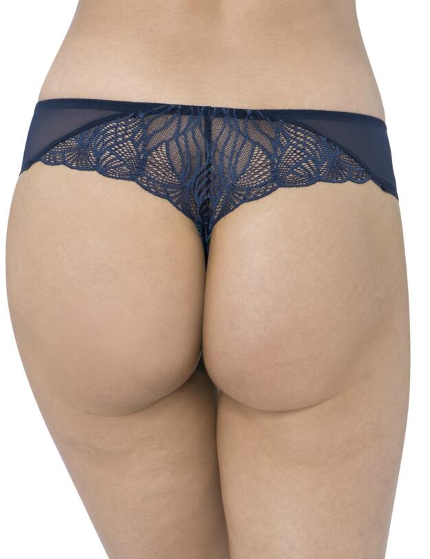 10180873 Triumph Amourette Spotlight Peacock Hip-String Thong - 10180873 Blue/Dark Combination