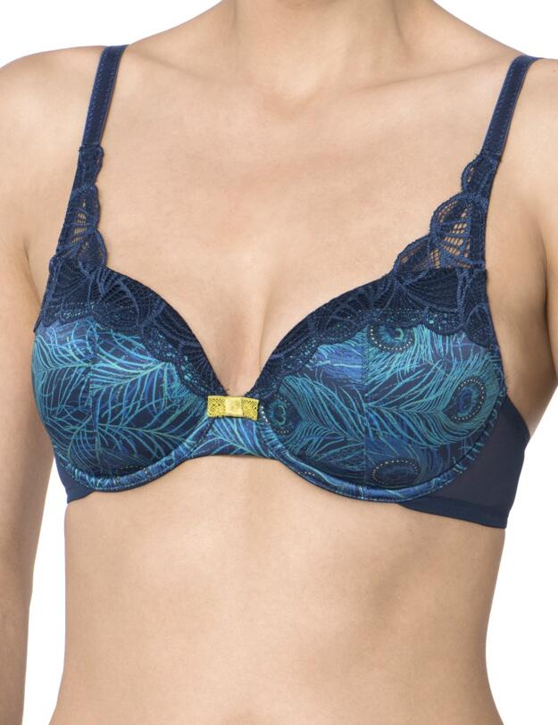 10181415 Triumph Amourette Spotlight Peacock WHP Bra - 10181415 Blue/Dark Combination