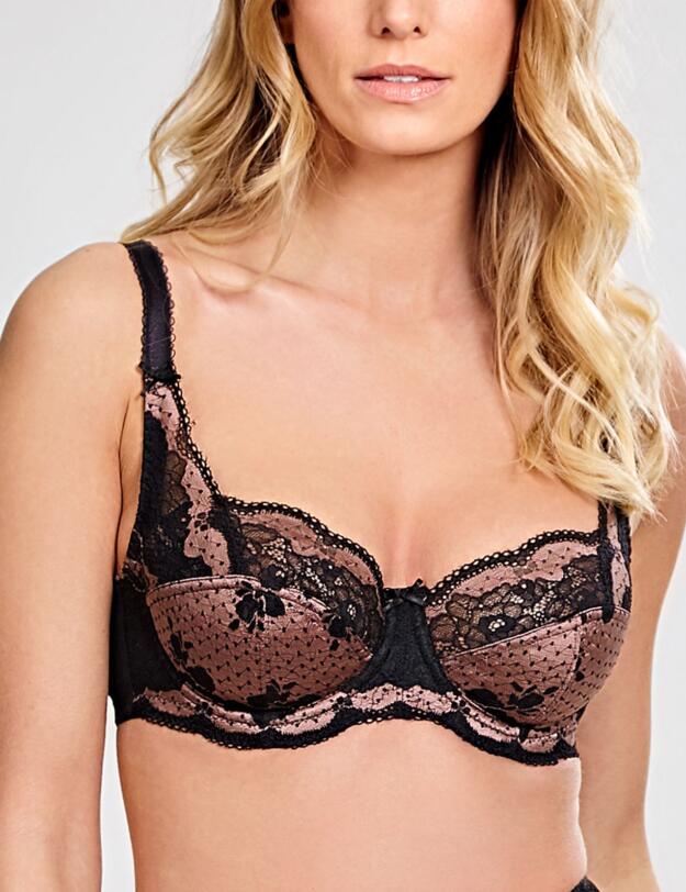 7255 Panache Clara Full Cup Bra - 7255 Taupe/Black