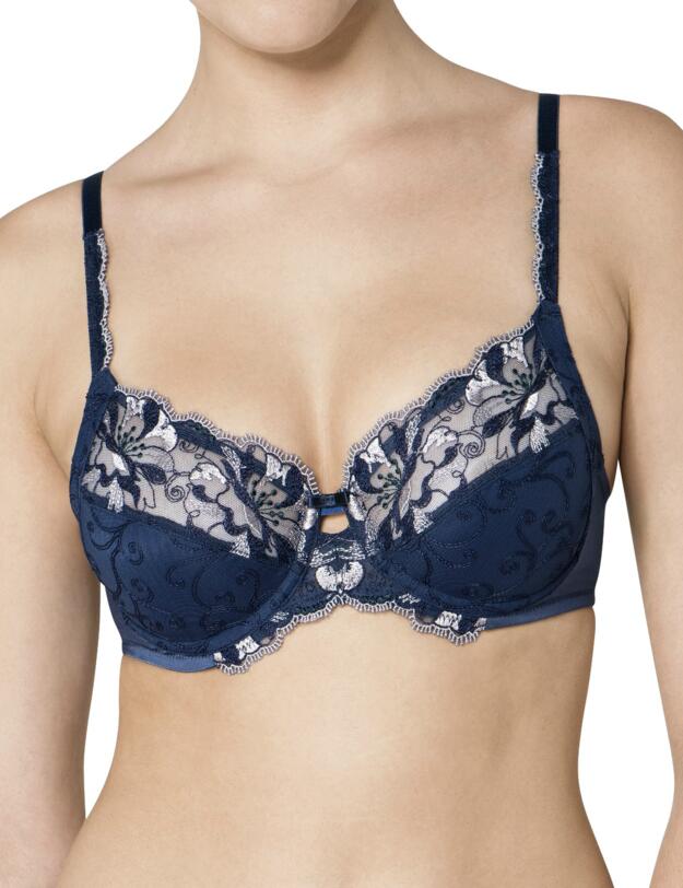 10158473 Triumph Modern Bloom Underwired Bra - 10158473 Navy