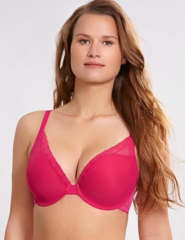 9656 Cleo by Panache Tia Lightly Padded Plunge Bra - 9656 Deep Cerise