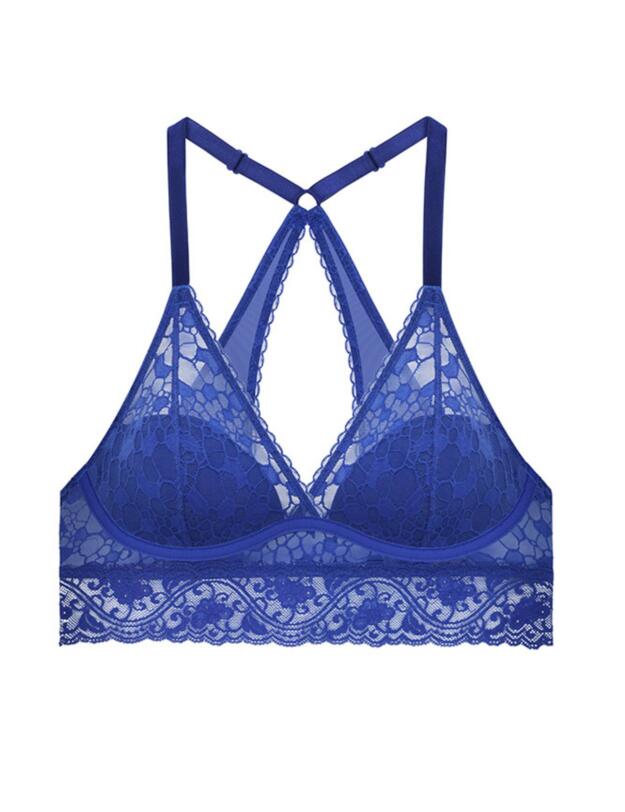 W06TI Wonderbra Sexy Bralette Triangle Push Up - W06TI Aztec Blue