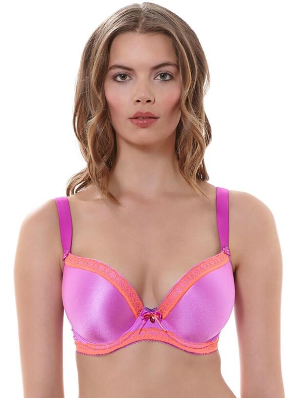 1471 Freya Deco Charm Moulded Plunge Bra - 1471 Magenta