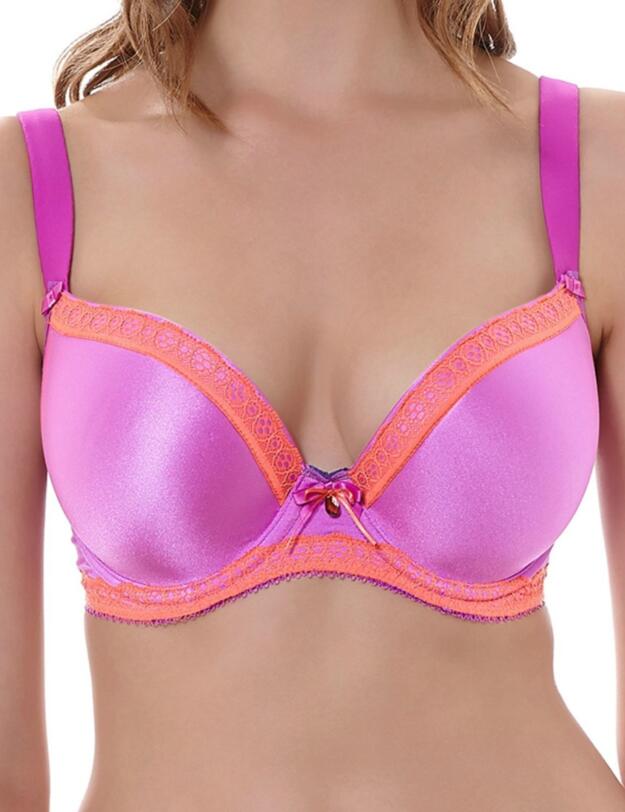 1471 Freya Deco Charm Moulded Plunge Bra - 1471 Magenta