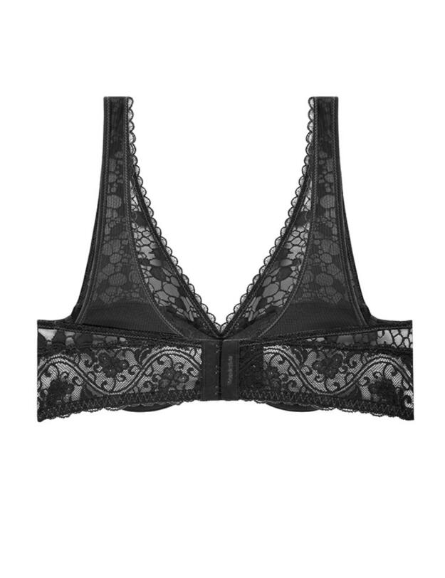 W06TJ Wonderbra Sexy Bralette Foulard Push Up Bra - W06TJ Black