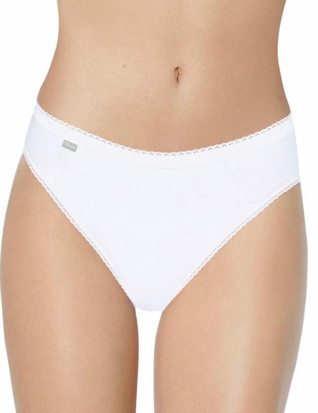 P00BM Playtex Cotton High Leg Maxi Brief 3 Pack - P00BM White