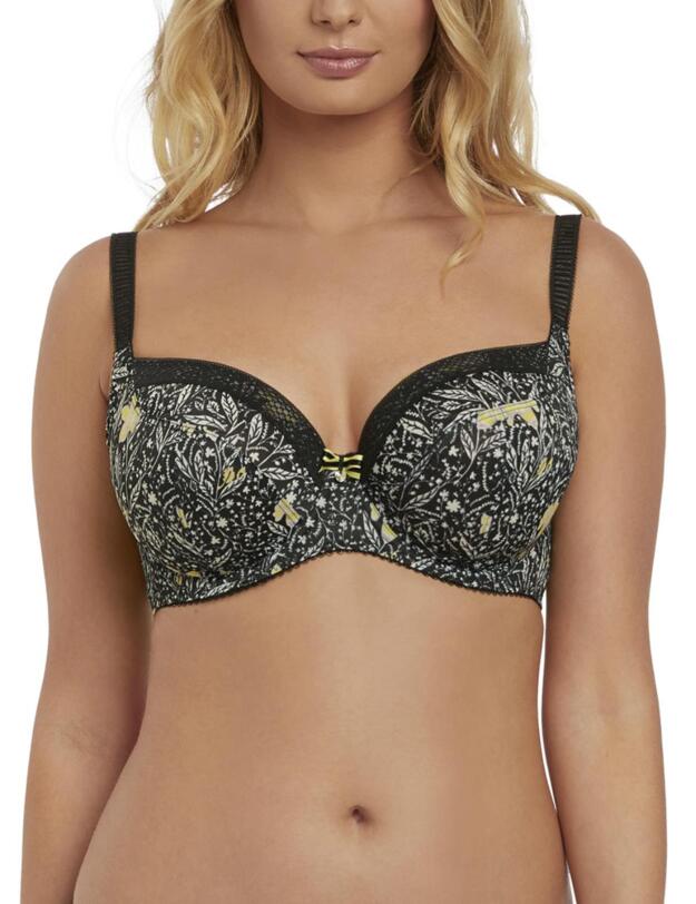 Freya Floral Bonanza Underwired Balcony K Cup Bra Black/Floral