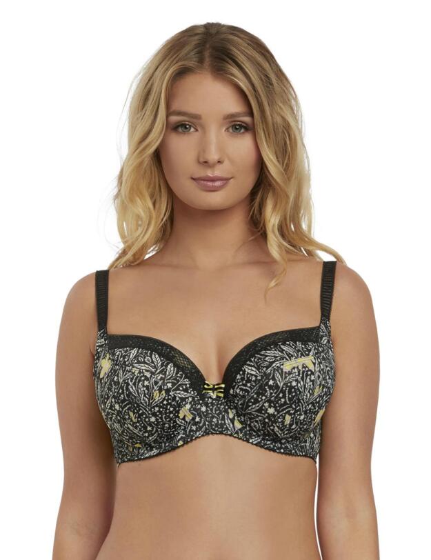 Freya Floral Bonanza Underwired Balcony K Cup Bra Black/Floral