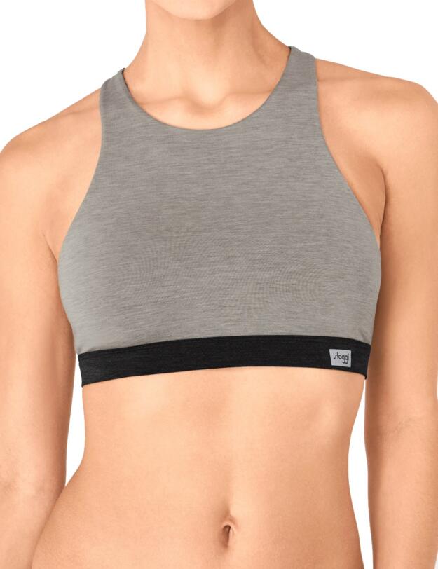10190378 Sloggi Women Move Flow Sports Bralette Bra Top  - 10190378 Grey Combination
