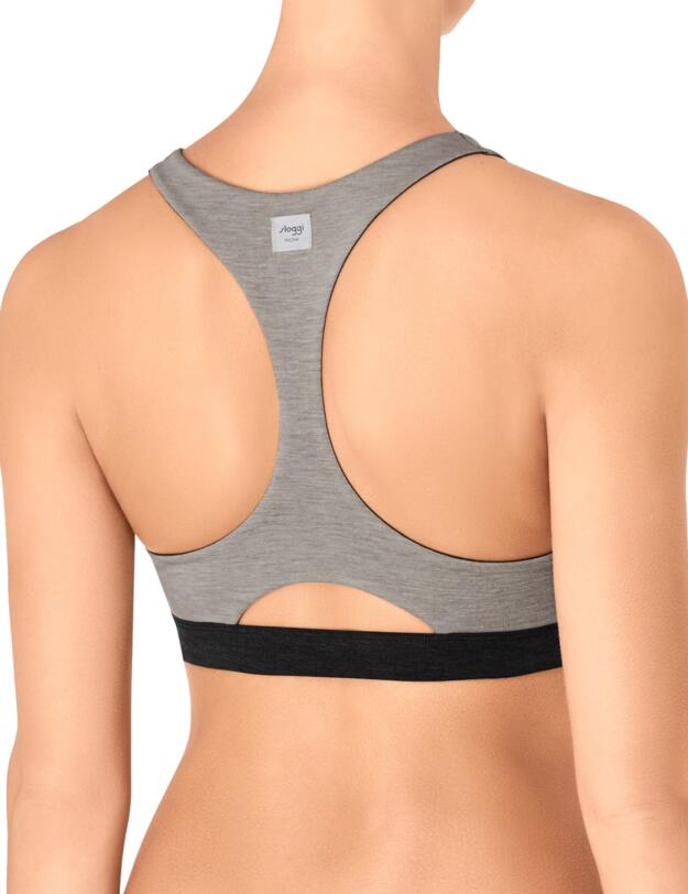 10190378 Sloggi Women Move Flow Sports Bralette Bra Top  - 10190378 Grey Combination
