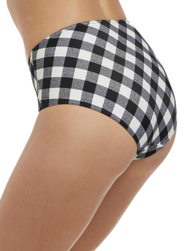 2928 Freya Totally Check High Waist Bikini Brief - 2928 Monochrome