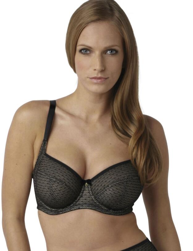 9031 Panache Black Esme Balcony Bra - 9031 Black/Nude