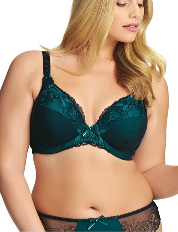 4061 Elomi Anushka Underwired Plunge Bra - 4061 Dark Green