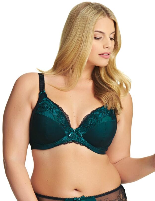 4061 Elomi Anushka Underwired Plunge Bra - 4061 Dark Green