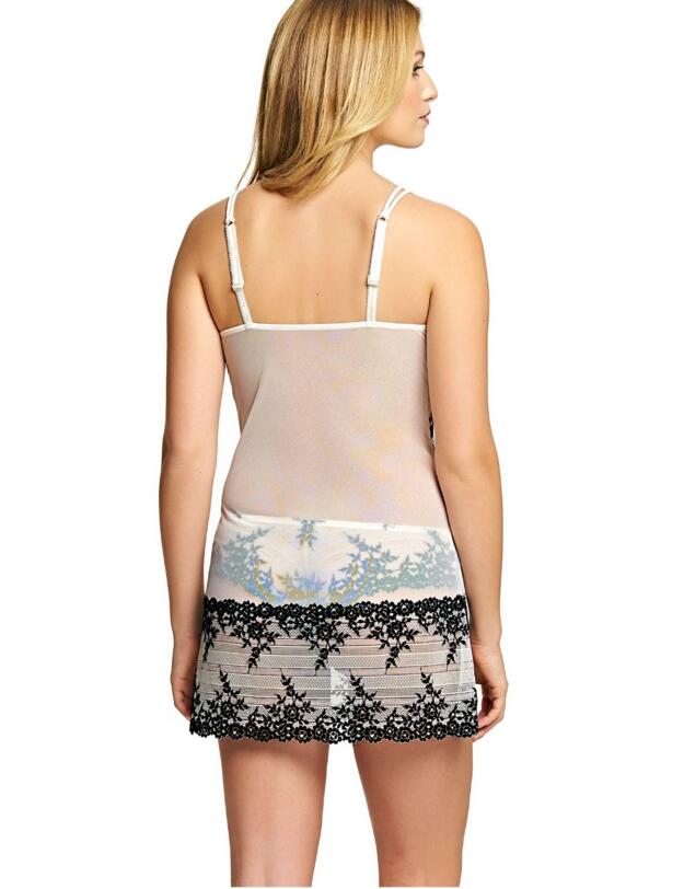 0814191 Wacoal Embrace Lace Chemise - 0814191 Eggnog/Jet Black