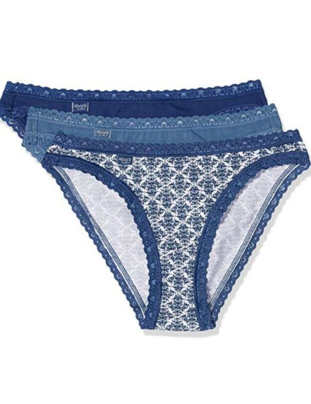 10181495 Sloggi Tanga Brief (3 Pack) - 10181495 Blue/Dark Combination