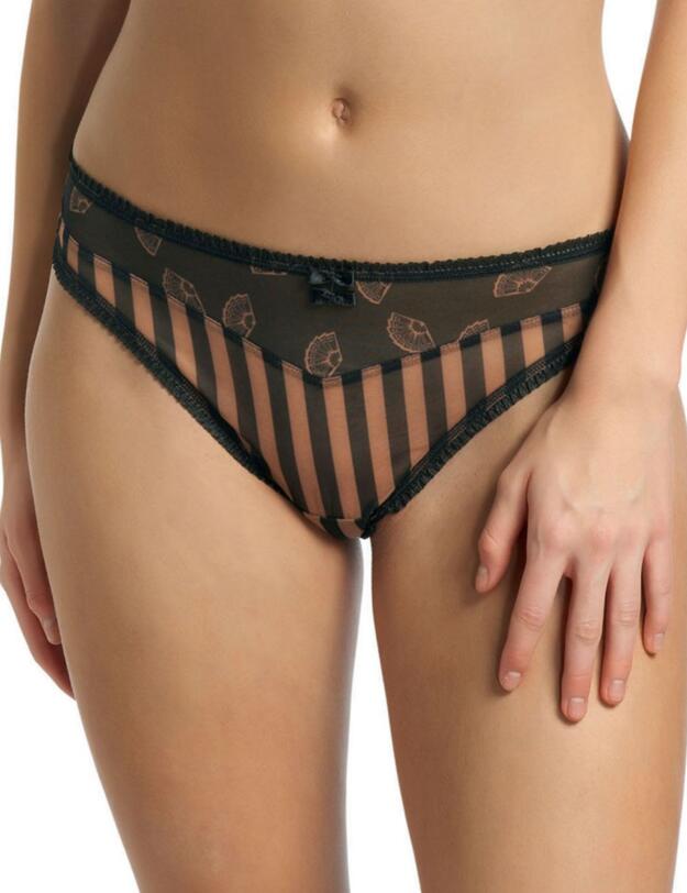1517 Freya Fan-Tastic Thong - 1517 Noir