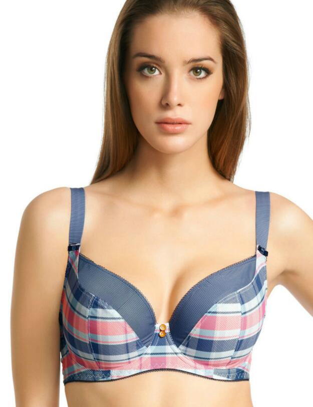 1421 1422 Freya Totally Tartan Balcony Bra - 1421 1422 Denim