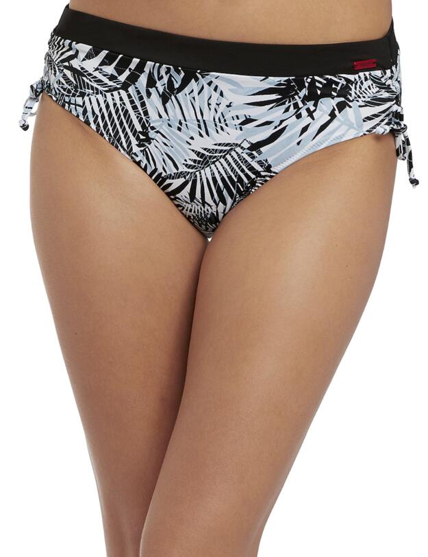 6491 Fantasie Kiso Valley Mid Rise Adjustable Leg Bikini Brief - 6491 Monochrome