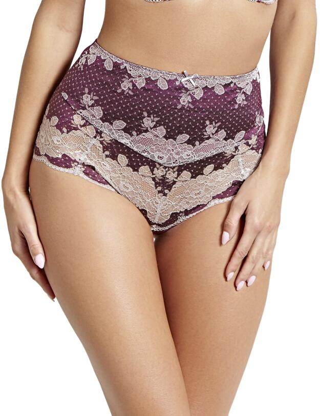 7254 Panache Clara High Waist Brief - 7254 Plum/Silver