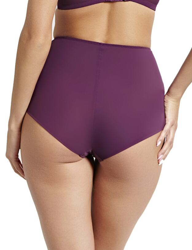 7254 Panache Clara High Waist Brief - 7254 Plum/Silver