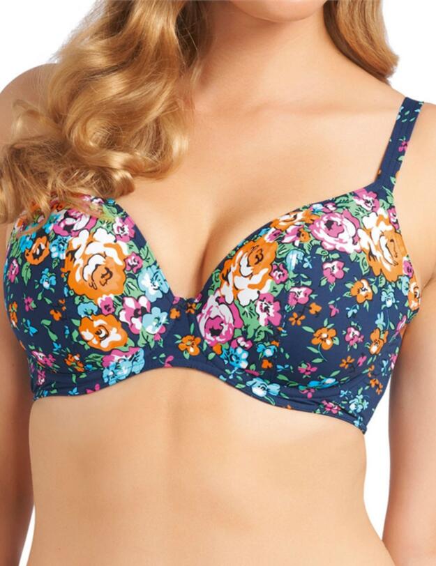3644 Freya Memphis Plunge Bikini Top - 3644 Blue