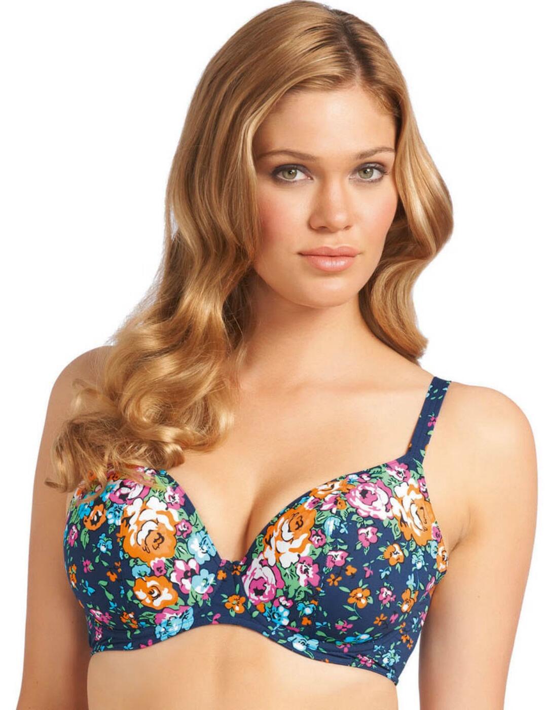 3644 Freya Memphis Plunge Bikini Top 3644 Blue