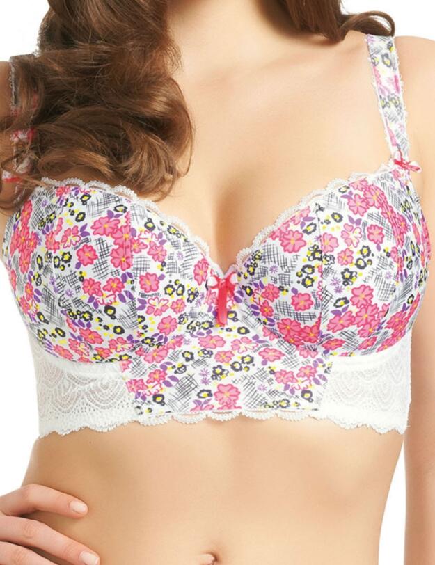 1543 Freya Flourish Padded Longline Bra - 1543 Blossom
