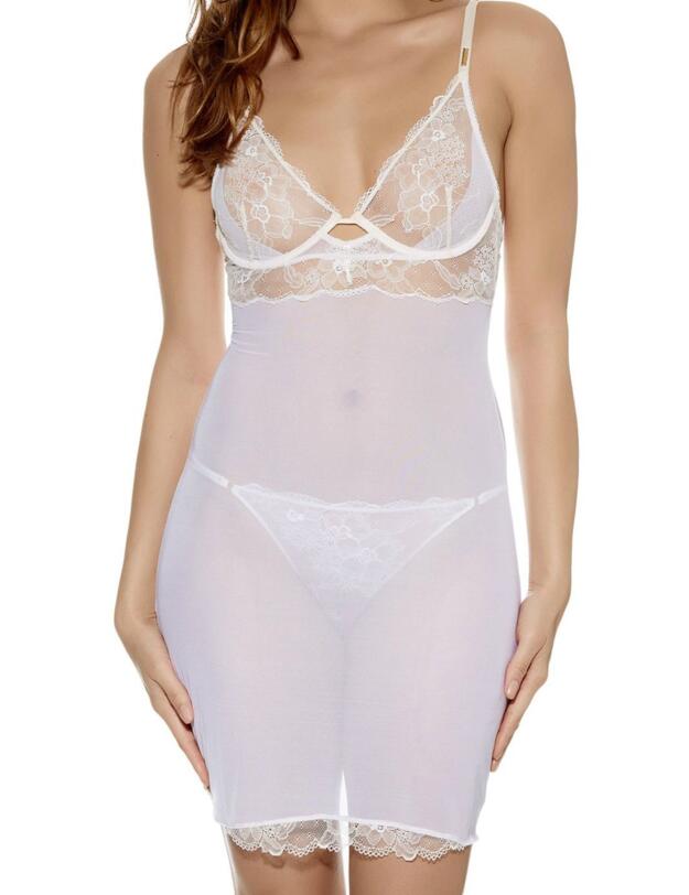 101009 Wacoal Marquise Chemise Nightdress - 101009 Cream Pink