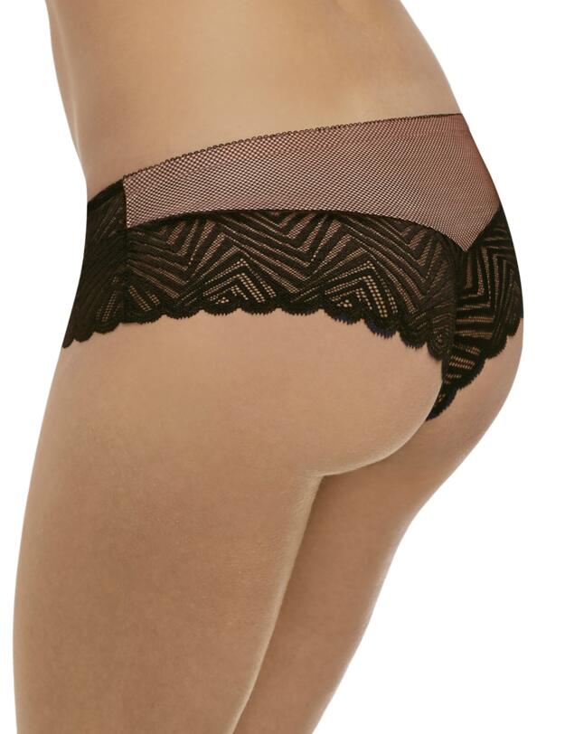 1867 Freya Escape Lace Brazilian Thong - 1867 Ebony