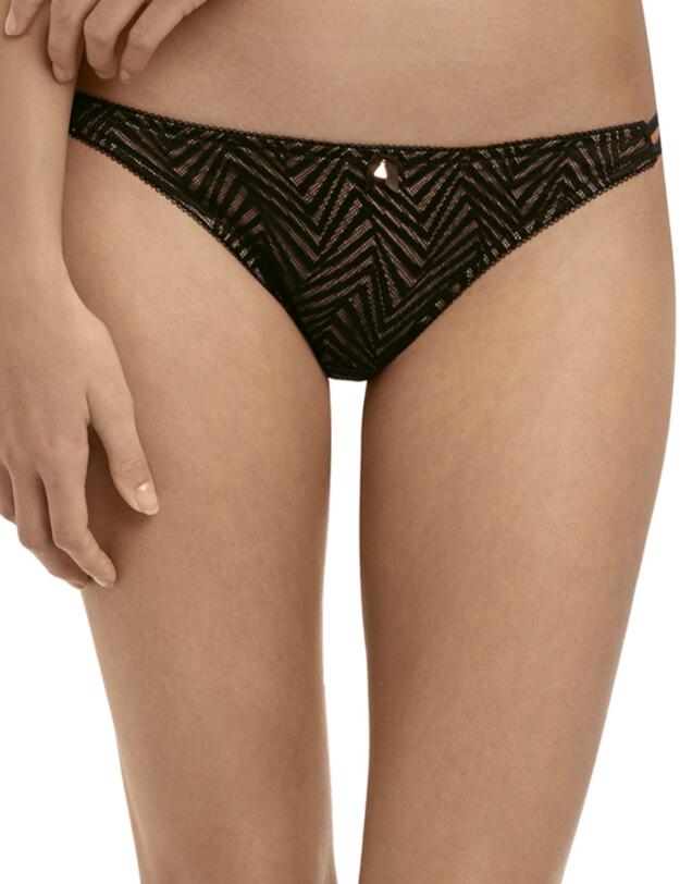 1867 Freya Escape Lace Brazilian Thong - 1867 Ebony