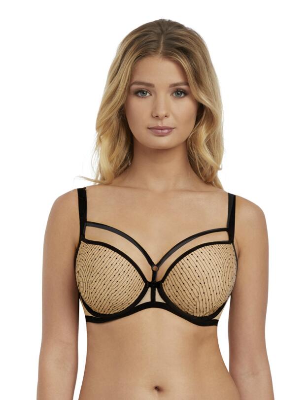 5244 Freya Taboo Underwired Deco Moulded Plunge Bra - 5244 Cafe Noir