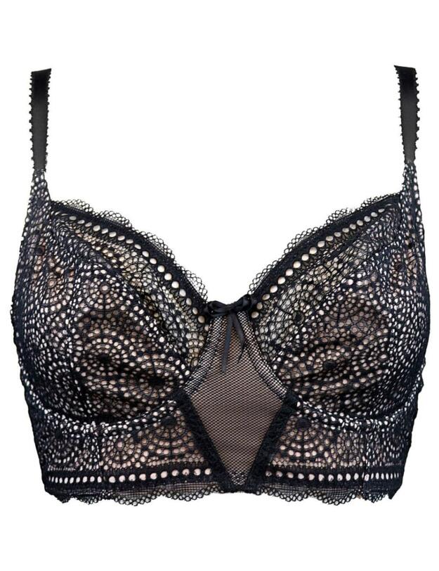 12501 Pour Moi Eclipse Longline Underwired Bra  - 12501 Black