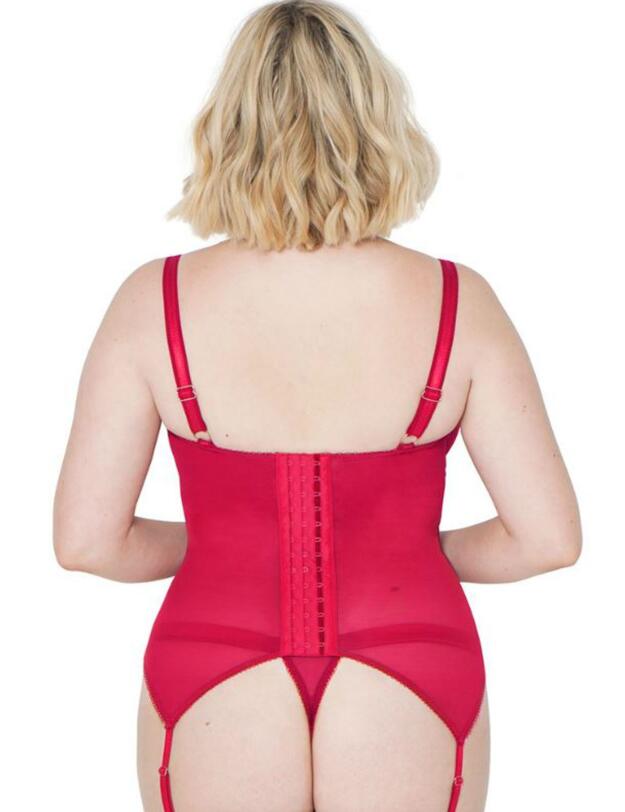 ST2407 Scantilly Surrender Plunge Basque  - ST2407 Deep Red