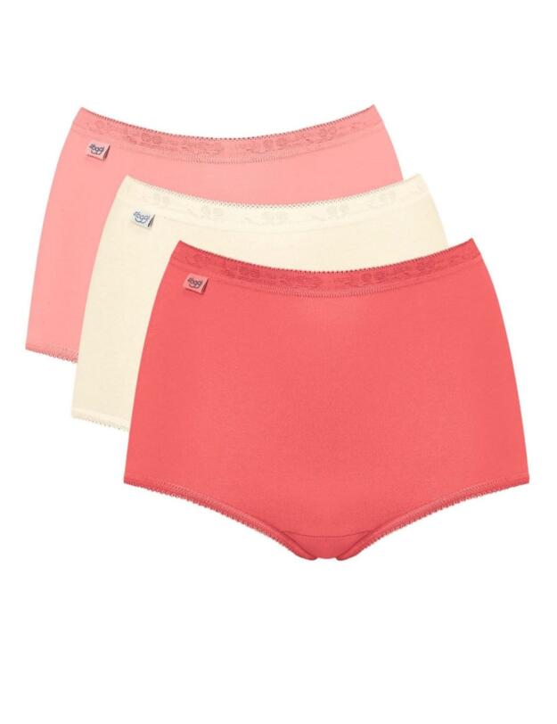 10105593 Sloggi Basic Maxi Brief 3 Pack - 10105593 Orange/Light Combination