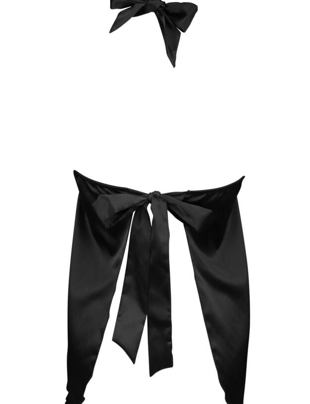 11908 Pour Moi? All Wrapped Up Halter Tie Chemise  - 11908 Black