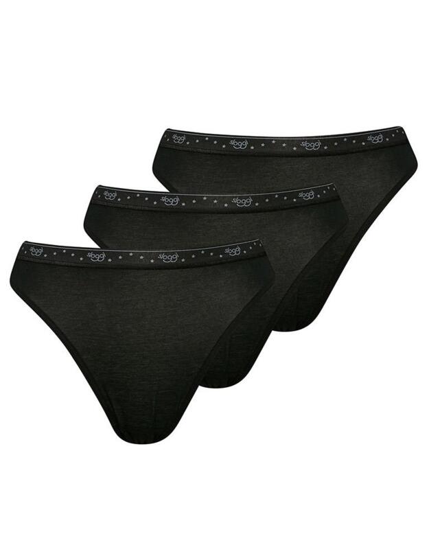 10046346 Sloggi 100 Tai Briefs 3 Pack - 10046346 Black