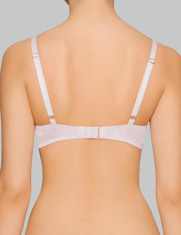 ROC-005-04 Coco de Mer Reign Rococo High Apex Plunge Bra - ROC-005-04 Pale Pink