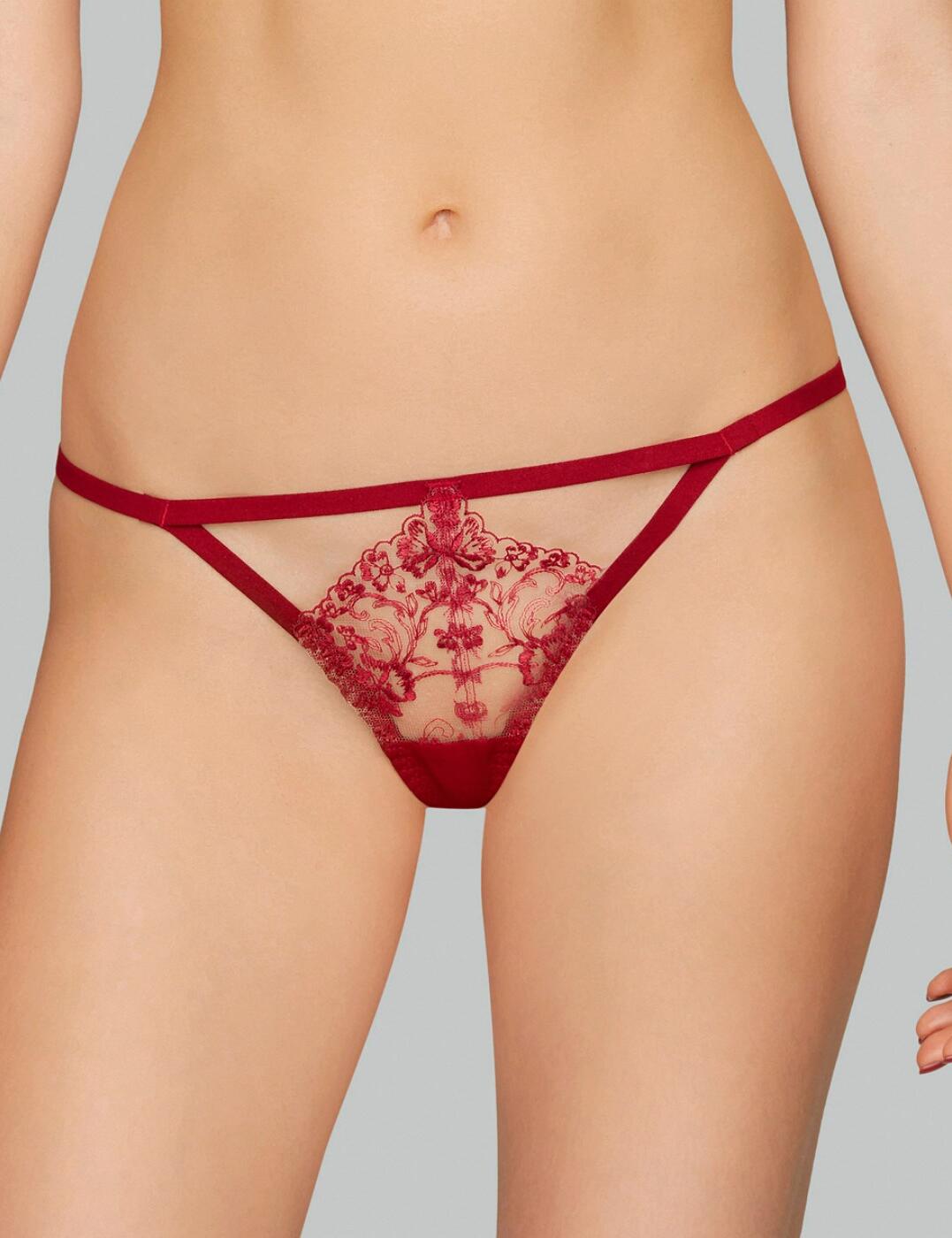 ELY-015-07 Coco de Mer Reign Elysee Thong - ELY-015-07 Cherry Red