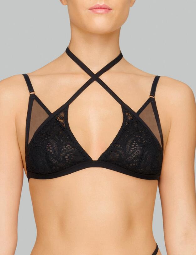 CAS-023-01 Coco De Mer Caserta Crossover Bra - CAS-023-01 Black
