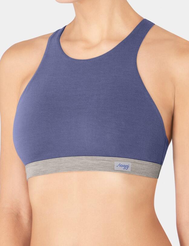10190378 Sloggi Women Move Flow Sports Bralette Bra Top  - 10190378 Blue-Light Combination