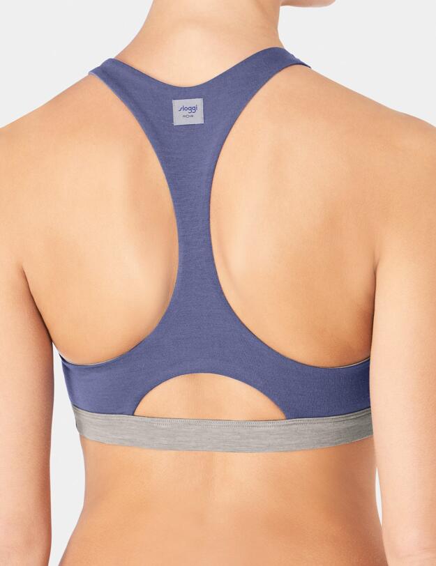 10190378 Sloggi Women Move Flow Sports Bralette Bra Top  - 10190378 Blue-Light Combination