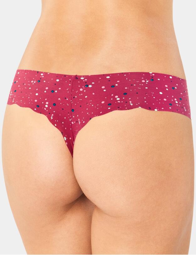 10189216 Sloggi ZERO Microfibre Print Hipstring - 10189216 Pink/Dark Combination